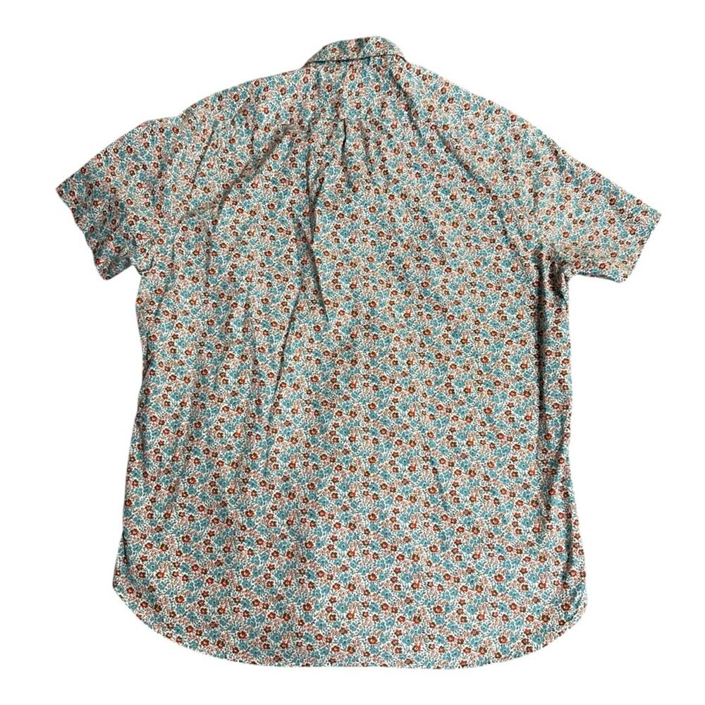 J.Crew Short-sleeve stretch Secret Wash shirt in white floral Size Large - Picture 4 of 8